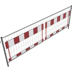 Schake Bau-Schrankenzaun nach TL, Folientyp RA1/A, rot / weiß