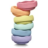 Stapelstein 6er Set Rainbow Pastel (light violet/light blue/mint/light yellow/light orange/light red)