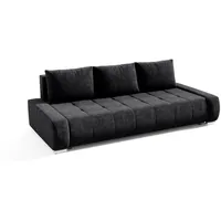 Fun Möbel Sofa mit Schlaffunktion VOGAR, Stoff Aston schwarz