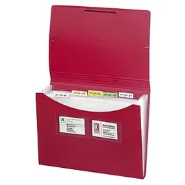 FolderSys Fächermappe 5 Fächer rot