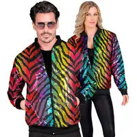 Widmann W WIDMANN MILANO Party Fashion - Party Fashion Bomberjacke, Pailletten Jacke, Weste, Party Outfit, Disco, Animal Print