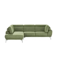 Sofa.de Ecksofa Sona ¦ grün ¦ Maße (cm): B: 273 H: 83 T: 207