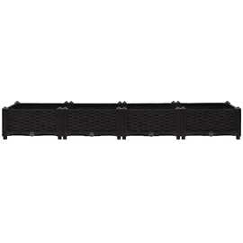 vidaXL Hochbeet 160 x 40 x 23 cm Schwarz