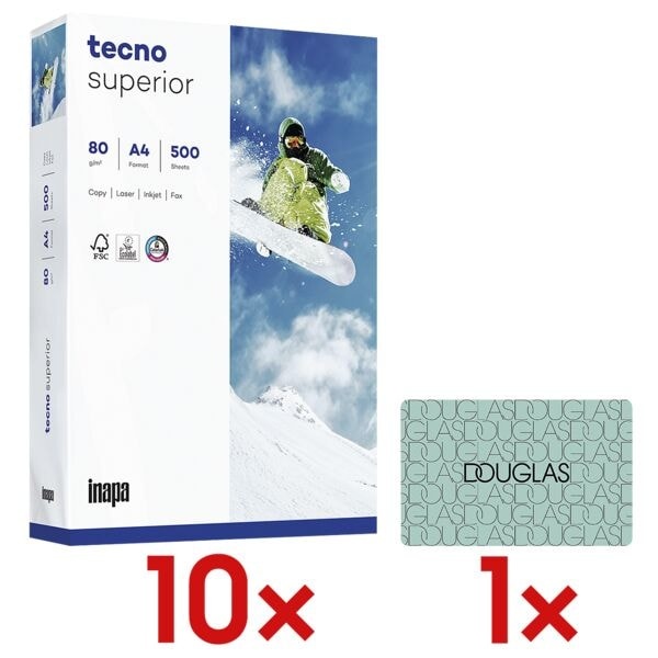 Inapa tecno 10x Kopierpapier »Superior« R, 5000 Blatt gesamt weiß