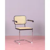 Nest Dream - Retro-Stuhl aus Rattan - Frank - Schwarz