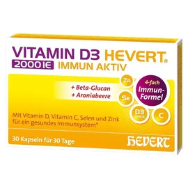 Vitamin D3 Hevert 2000 IE Immun Aktiv Kapseln 30 St.