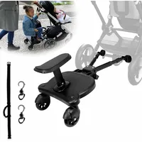 HELLO HIPPO® Universal Kinderwagenbrett Kinderwagenbrett mit Sitz Kinderwagen Zubehör Kinderwagen Adapter Doppelkinderwagen Buggy Buggy Buggy Board praktisch kompakt