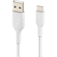 Belkin BoostCharge Braided USB-C to USB-A 1.0m weiß (CAB002bt1MWH)