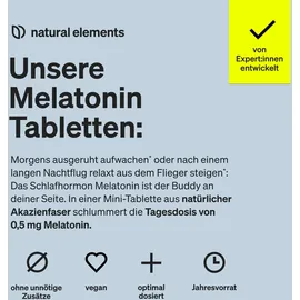 Natural Elements Melatonin Tabletten 365 St.