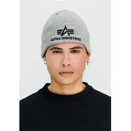 Alpha Industries 3D Beanie Mütze grau