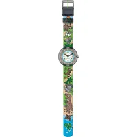 FlikFlak FBNP048 Jungen-Uhr Sauruses Return Analog Quarz Textil-Armband