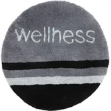 Erwin Müller Badematte Badematte "Wellness", Höhe 27 mm, rund, Streifen grau|schwarz rund | 80 cm x 80 cm x 27 mm