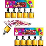 h2i Schampus Partyknaller | 10 St. | Ziehknaller Knallflasche Trickknaller | der perfekte Scherzartikel für Silvester Halloween Geburtstag & Partys – Spaß garantiert |a| Jugendfeuerwerk Kat F1
