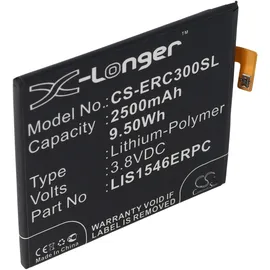 AccuCell Akku passend für Sony Ericsson XPERIA T3, Li-Polymer, 3,8V, 2500mAh, 9,5Wh, built-in, ohne Werkzeug