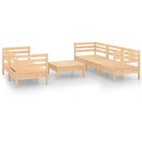 vidaXL Garten-Lounge-Set 6-tlg. Kiefer Massivholz braun