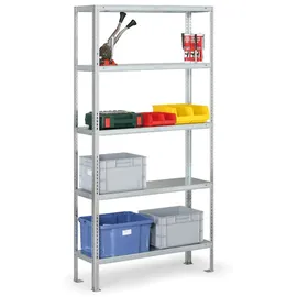 Schulte Lagertechnik Fachbodenregal Stahl 3000 x 1000 x 300 mm verzinkt 7 Fachböden