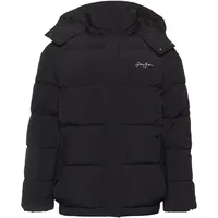 Winterjacke SEAN JOHN "Sean John Herren JM233-019-1 SJ Script Logo Hooded Puffer Jacket" Gr. L, schwarz Herren Jacken