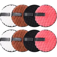 PAEFIU 8 Stück Abschminkpads Waschbar, 11,5 cm Abschminkpads Mikrofaser, Wiederverwendbare Make-up Entferner Schwämme zur Gesichtsreinigung Hautpflege (4 Farben)