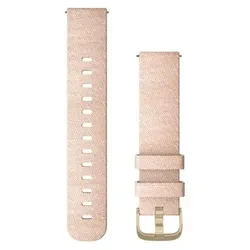  SCHNELLWECHSEL-ARMBÄNDER 20 MM Nylon Hellrosa mit Teilen in Weissgold 