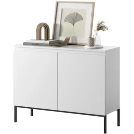 Selsey Sideboard 100 x 77 cm Weiß / Schwarz