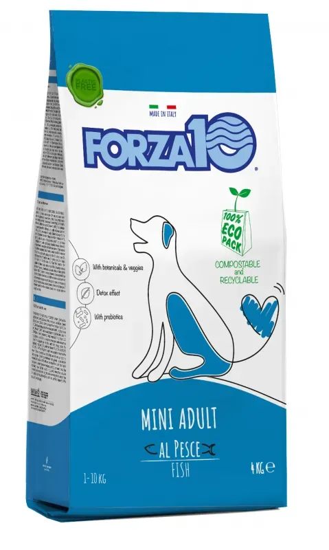 FORZA10 Mini Diet mit Fisch hypoallergenes Trockenfutter für ausgewachsene Hunde kleiner Rassen 1,5 kg