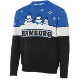 HSV Hamburger SV Ugly Christmas Sweater ** Tannen ** (DE/NL/SE/PL, Alphanumerisch, 4XL, Regular, Regular, Blau-Weiß-Schwarz) - 4XL