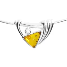 Ostsee-Schmuck Halsreif Gleiter-Verna Silber 925/Bernstein