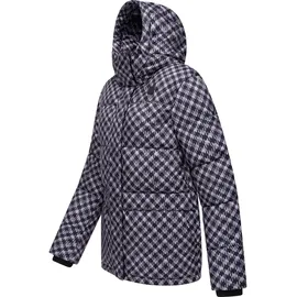 Ragwear Damen Winterjacke mit Hahnentritt-Muster