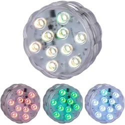 RGB LED Außen Leuchte Fernbedienung Wasser Pool Beleuchtung Garten Deko-Licht Farbwechsel Puck Lampe