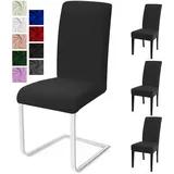Stuhlhussen 4er Set Stuhlbezüge Moderne Stretch Stuhlhussen Universal Husse Abnehmbare Stuhlbezug Waschbarer Abdeckung Esszimmer Dekoration Spannbezug,für Hotel Hochzeit Partys(4er Set, Dark Gray)-C