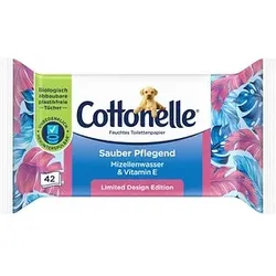 Cottonelle Feuchtes Toilettenpapier Sauber Pflegend 1-lagig, 42 Tücher