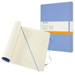 MOLESKINE Notizbuch Classic Collection flexibler Einband liniert 192 Seiten hortensienblau