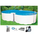 my pool bwt Achtformbecken-Set 525 x 320 x 135 cm inkl. Sandfilteranlage (6-tlg.)