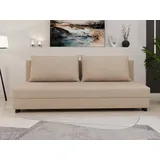 Homesy Schlafsofa Schlafsofa FACILE mit Bettkasten – Moderne 2-in-1 Couch mit Stauraum, mit Relaxfunktion beige
