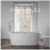 Bernstein freistehende Wanne, 170 cm Acrylwanne, Standbadewanne Acryl Weiß