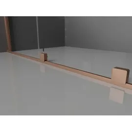 Mexen Velar Duschtrennwand Walk-in 160 x 200 cm, grafit 8 mm, gebürstetes Messing - 871-160-000-43-65