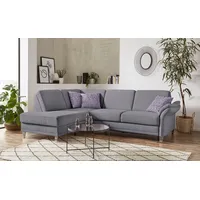 sit&more Ecksofa »Clio L-Form«, wahlweise mit Bettfunktion und Bettkasten, inklusive Federkern grau