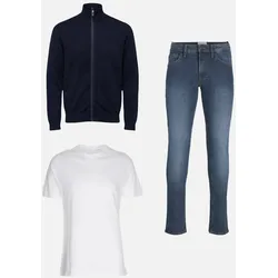 Outfit 5 - ZIP -Strickjacke - Mann - TeeShoppen