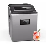 Klarstein FrostMaster Eiswürfelmaschine - 40 kg/Tag, 34 Eiswürfel in 15 Min, Edelstahl, LED-Bedienfeld, Eisportionierer, Eiswürfelbereiter, Ice Maker Eiswürfelspender