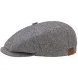 Stetson Hatteras Seide Schirmmütze Damen/Herren - Ballonmütze aus Seide - Flatcap mit Sonnenschutz UV 40+ - Schiebermütze mit Fischgratmuster - Schirmmütze Sommer/Winter blau-weiß 57 cm - 57