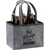 MC Trend Flaschenträger aus Filz Flaschentasche Männerhandtasche für 6 Flaschen Bierträger Männer Handtasche Geschenkverpackung (Das Flüssige muss...)