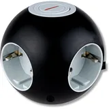 REV Ritter Mehrfachsteckdose 1,40 m Schwarz-Grau 4 St.