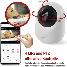 EMOS GoSmart Indoor Überwachungskamera 4MP Weiß/Schwarz