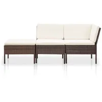 vidaXL Loungesofa braun