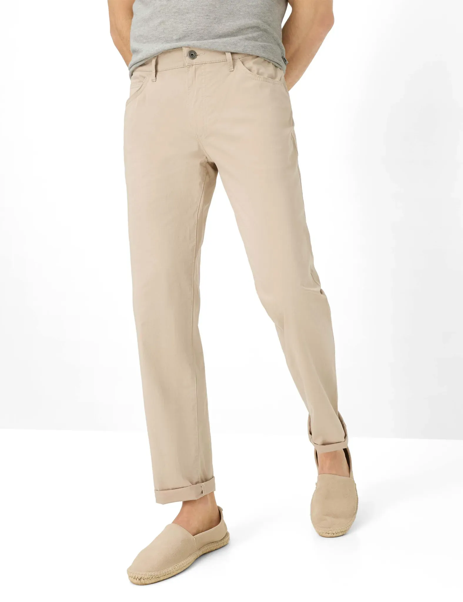 Brax Herren Five-Pocket-Hose Style CADIZ BEACH, hellbeige, Gr. 31/34