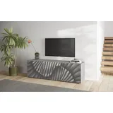 INOSIGN Lowboard »Snake Breite 181 cm, modernes TV-Board mit 3 Türen, TV-Möbel,«, TV-Kommode, TV-Schrank, Front mit besonderem Siebdruck, grau