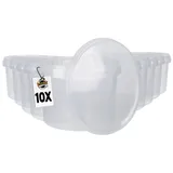 FixedByU Set Putzeimer 3 Liter Transparent 10 St.
