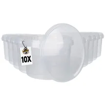 FixedByU Set Putzeimer 3 Liter Transparent 10 St.