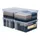 Rotho Stapelbox 18 l 4-tlg. blau/transparent