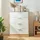 [en.casa] Kommode Varkaus 90 x 70 x 40 cm Eichenoptik / Weiß